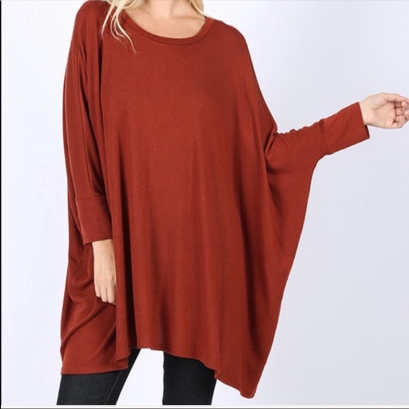 ✨LAST ONE ✨Brick loose fit 3/4 sleeve tunic top - Picture 2 of 2